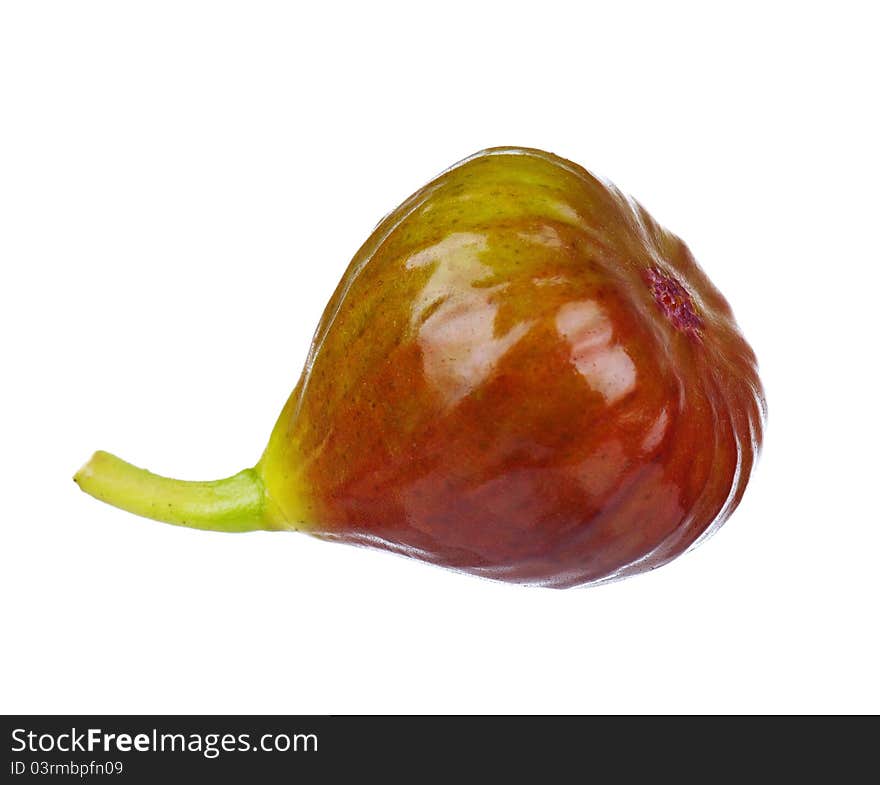 Fresh ripe fig isolated on a white background. Fresh ripe fig isolated on a white background