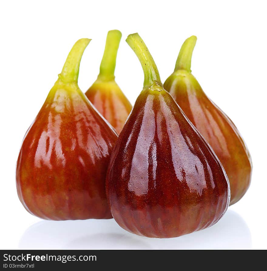 Fresh ripe figs isolated on a white background. Fresh ripe figs isolated on a white background