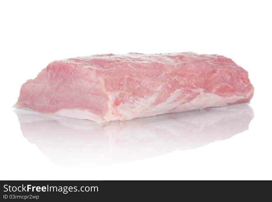 Fresh raw juicy meat on a white background. Fresh raw juicy meat on a white background