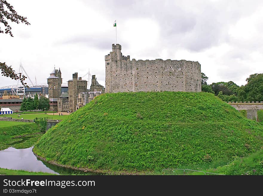 Castle in Cardiff. Wales. UK. Castle in Cardiff. Wales. UK.