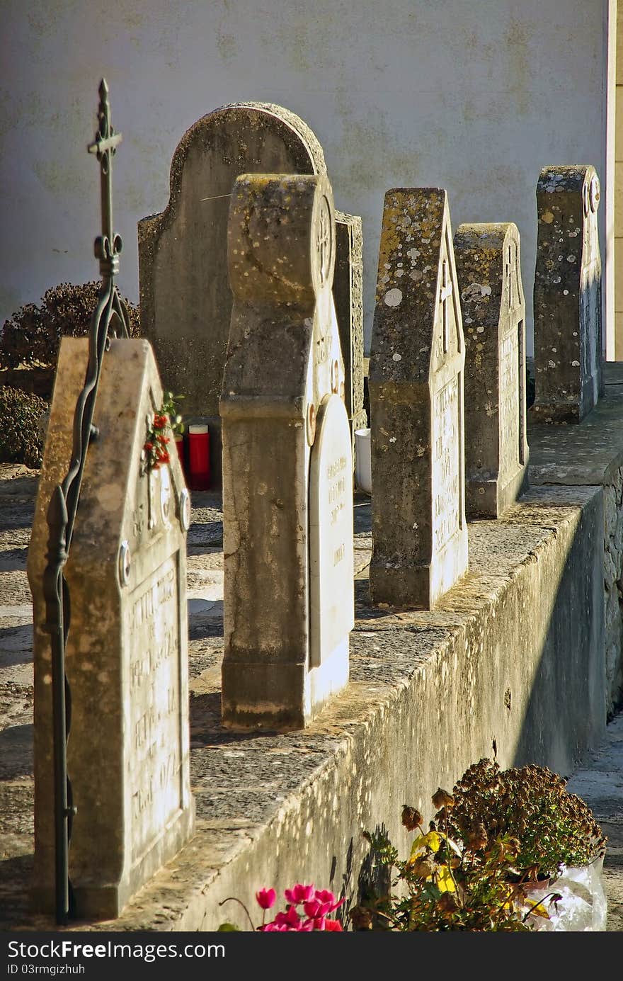 Some Tombstones in a Cemetery of Spain. Some Tombstones in a Cemetery of Spain