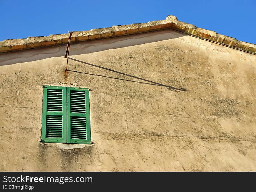 Mediterranean Window in a typical country house in Majorca (Balearic Islands - Spain)