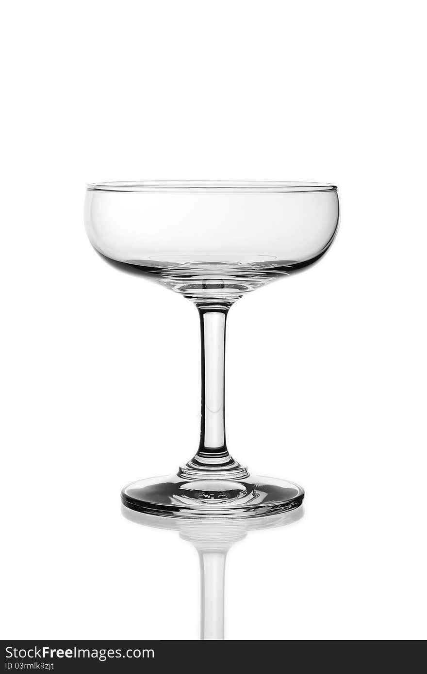 Empty glass isolated on white background