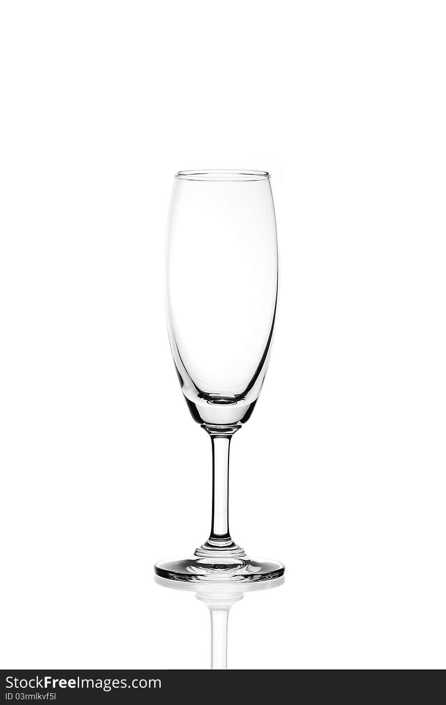 Empty glass isolated