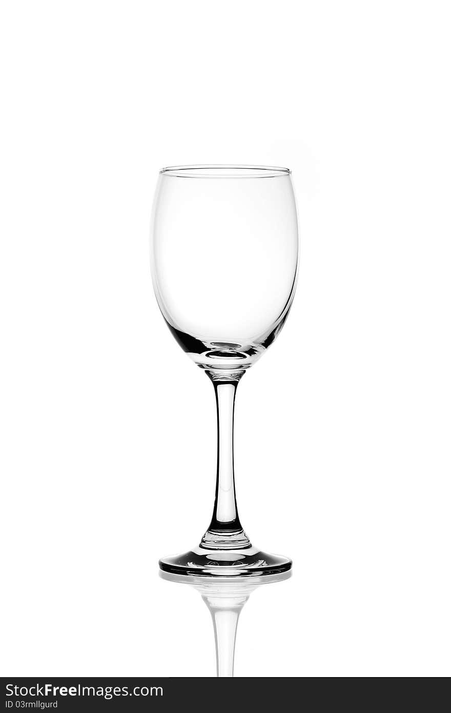 Empty glass isolated