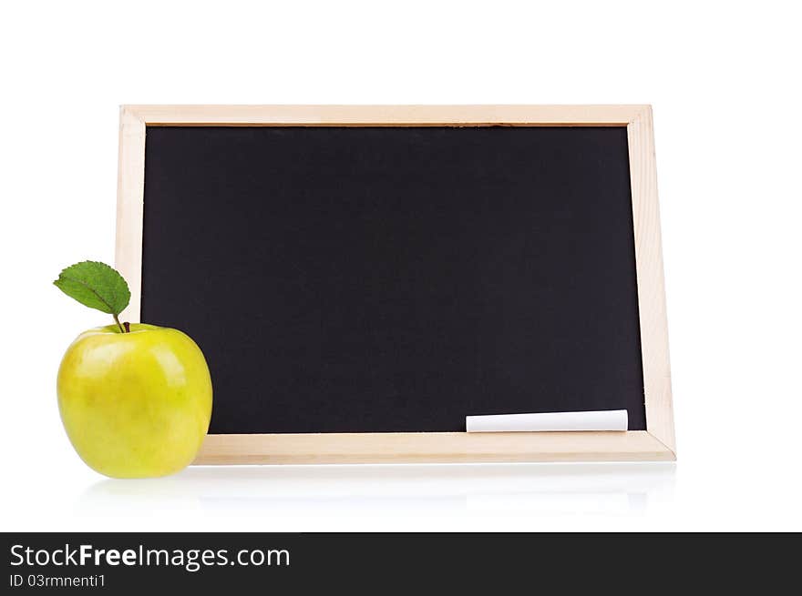 Small wooden blank blackboard isolated on white background. Small wooden blank blackboard isolated on white background