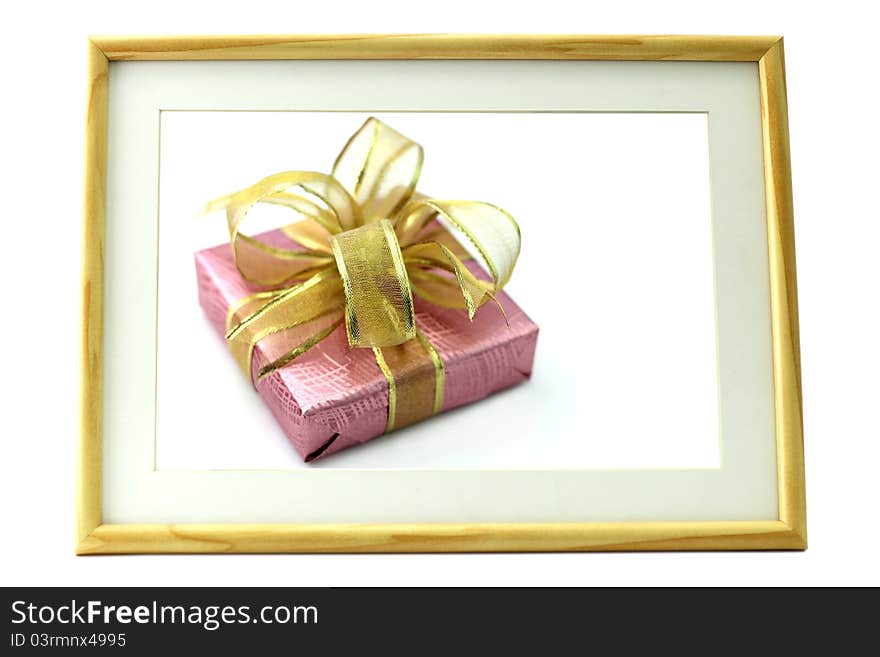 Picture frames, gift boxes pink inside. Picture frames, gift boxes pink inside.