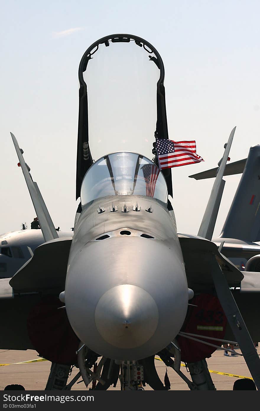 Fighter Jet at the RI airshow. Fighter Jet at the RI airshow