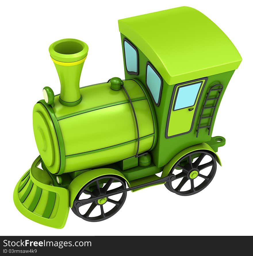 Green toy train