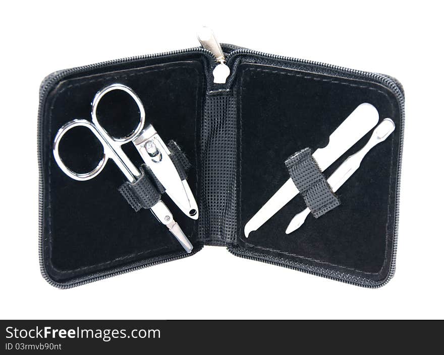 Manicure Set of a white background