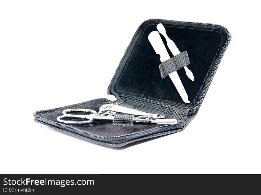 Manicure Set of a white background