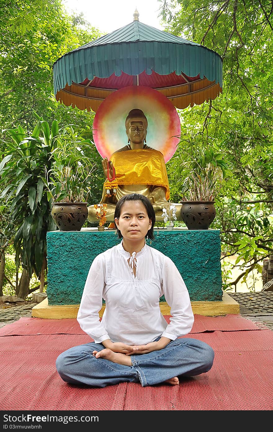 Meditate lady