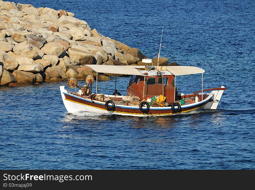 Fishing boat on the sea