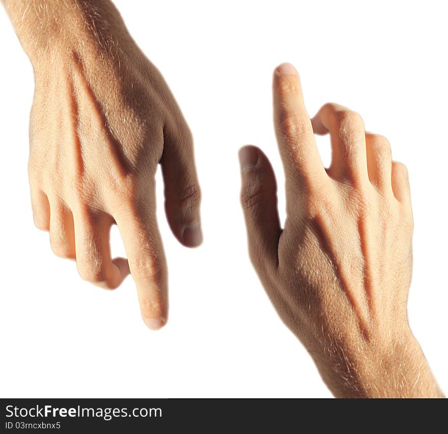 Isolated Hands on a white background