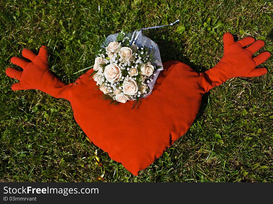 Close up of wedding bouquet