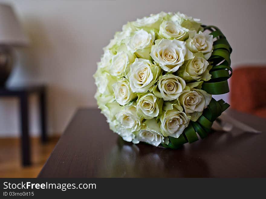 Close up of wedding bouquet