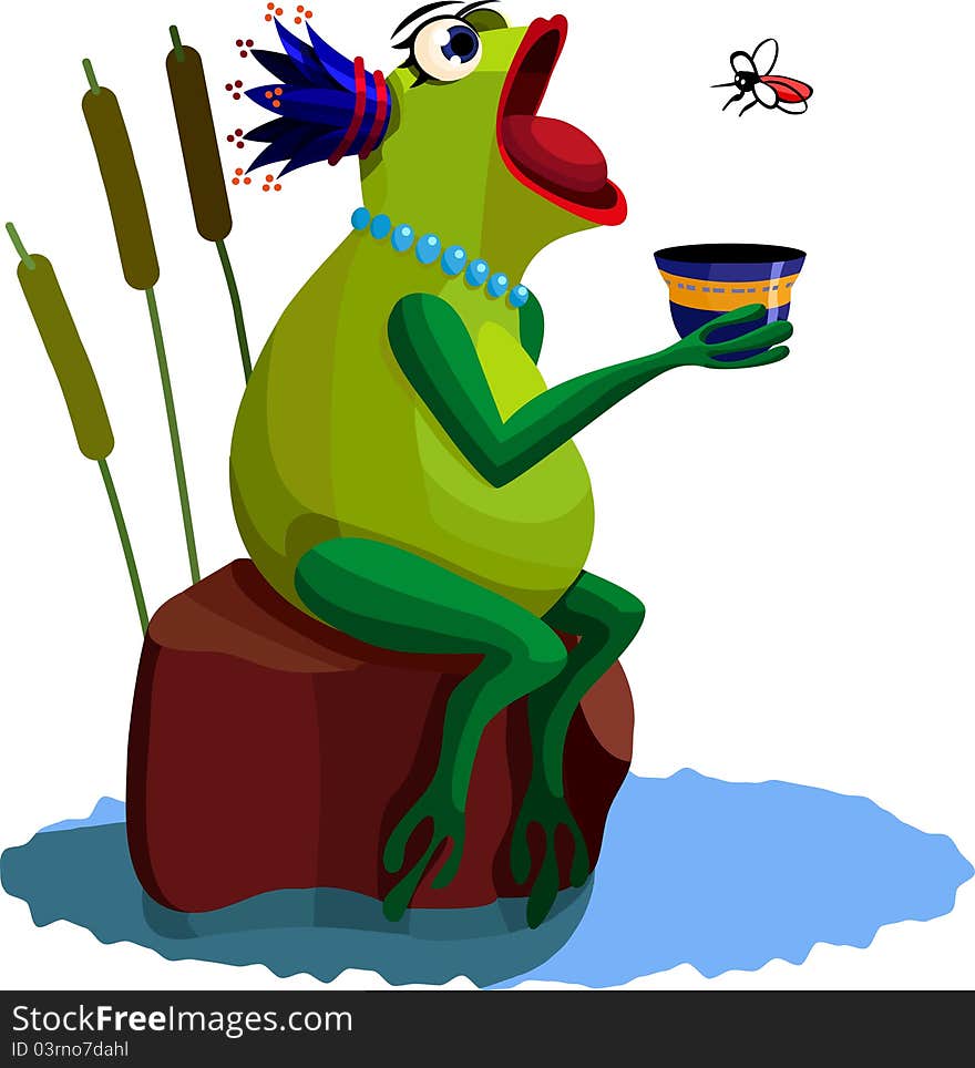 A vector illustration of a frog. All obgects can be moved edited and scaled separetly without quality loss. A vector illustration of a frog. All obgects can be moved edited and scaled separetly without quality loss.