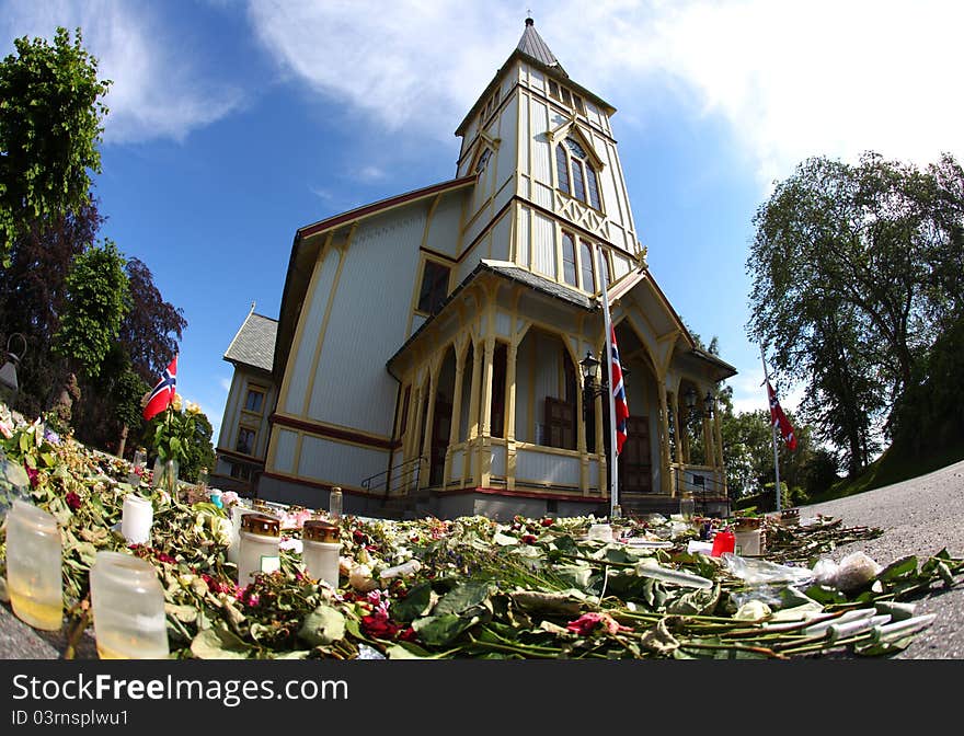 Wooden Stave Church In Denmark