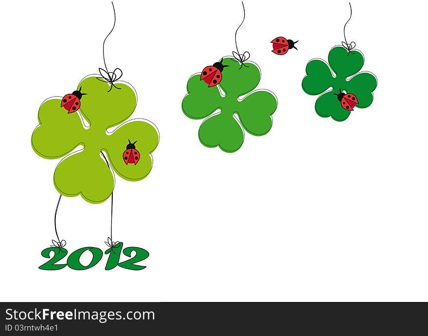 Cute Card With Shamrock