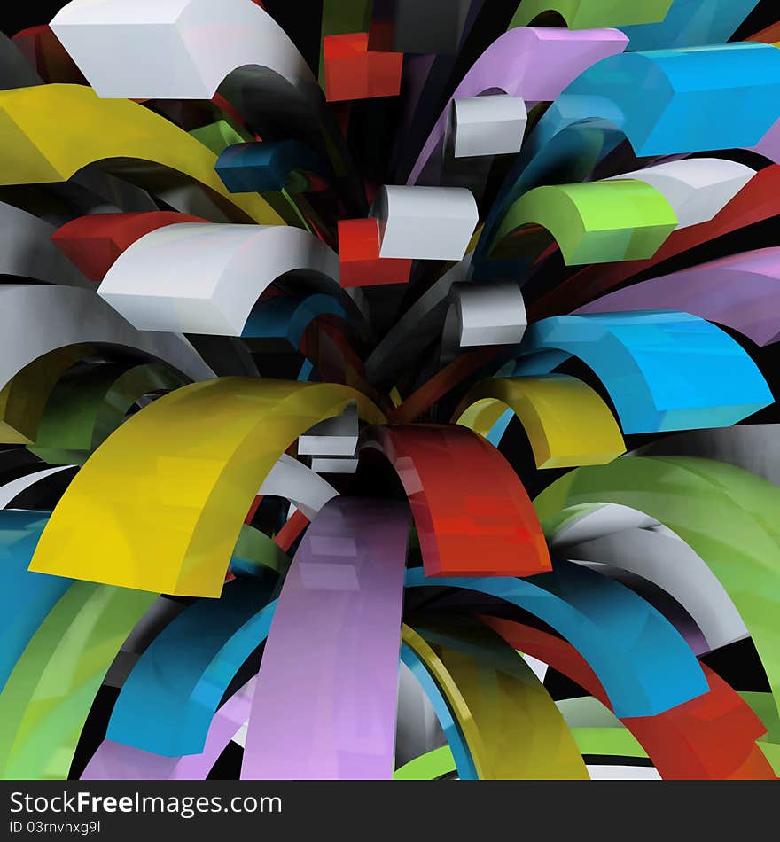 Colorful abstract background - 3D Render by me