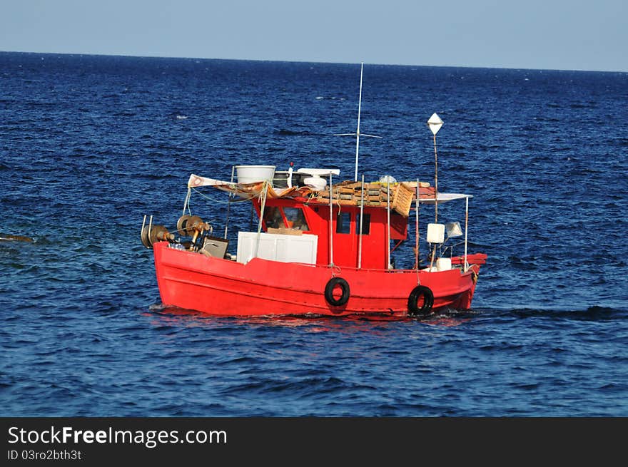 Fishing boat on the sea