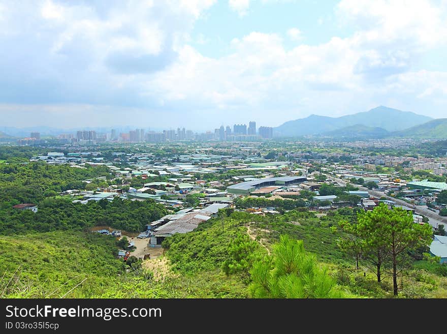 The rural villages in countryside of Hong Kong