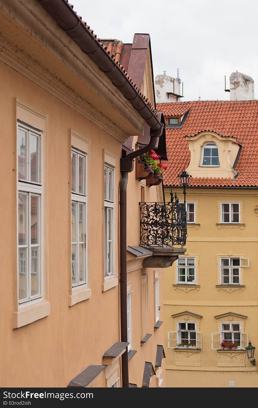 Beautiful view of the Prague roofs