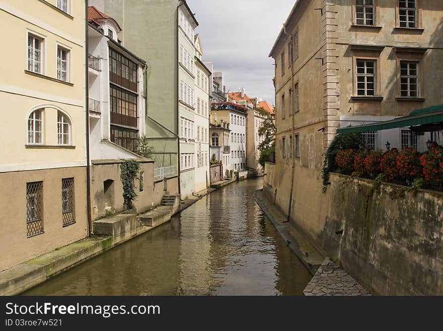 The beautiful channel of Prague