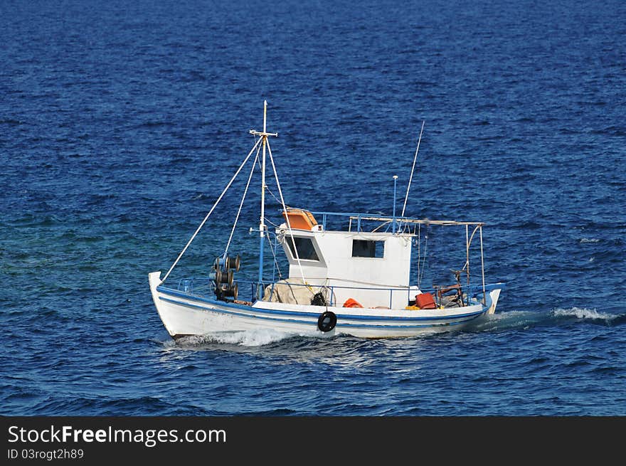 Fishing boat on the sea