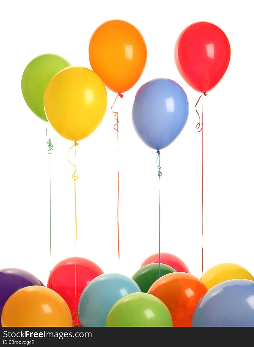 Colourful balloons on white background. Colourful balloons on white background