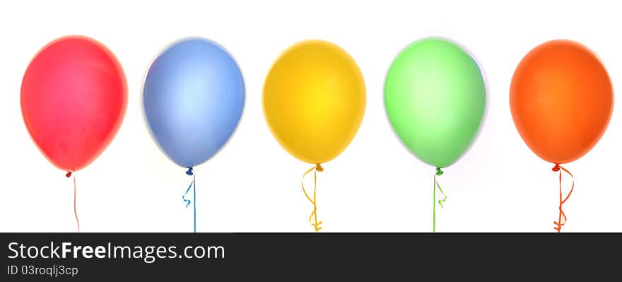 Colourful balloons on white background. Colourful balloons on white background