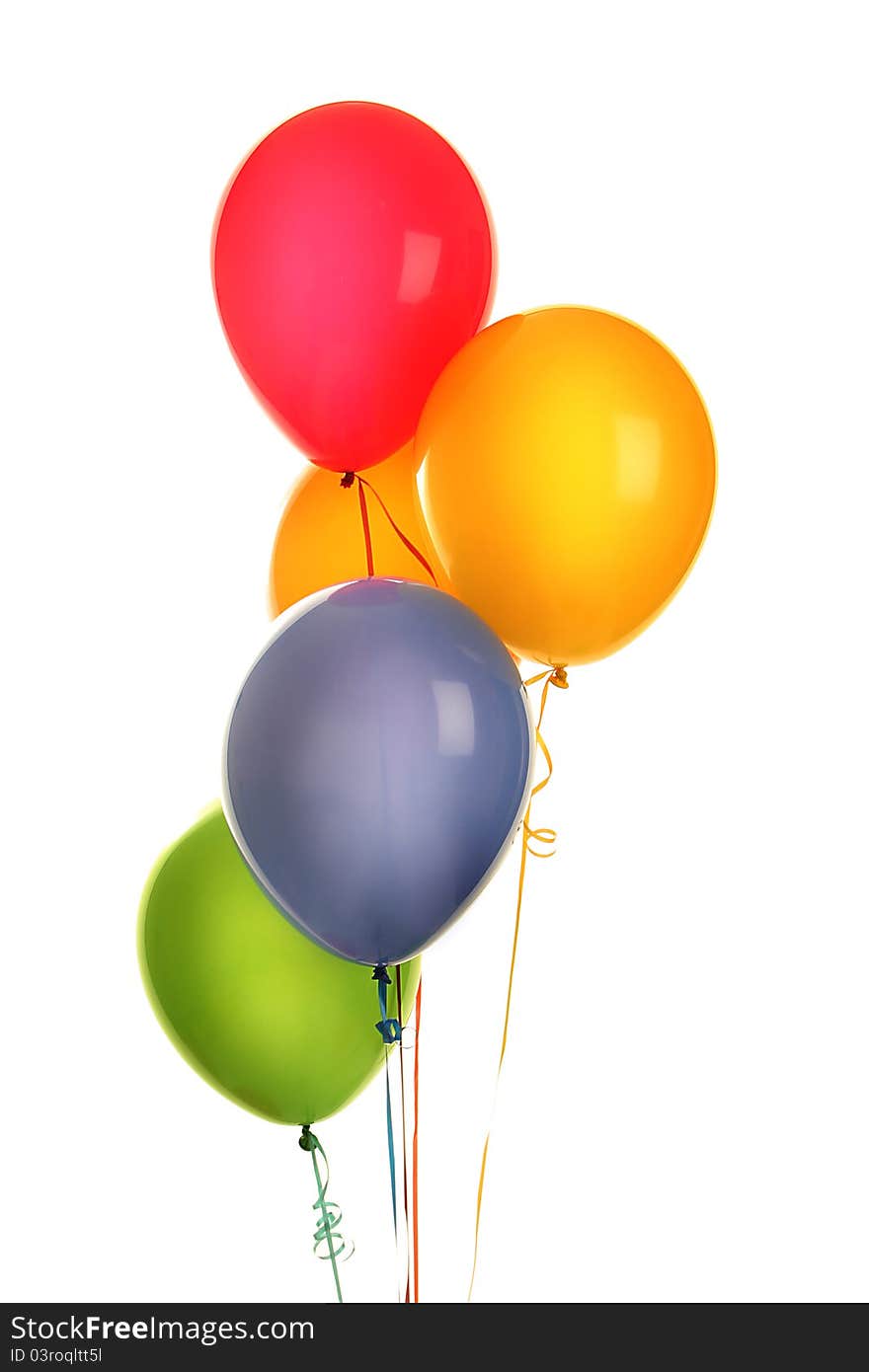 Colourful balloons on white background. Colourful balloons on white background