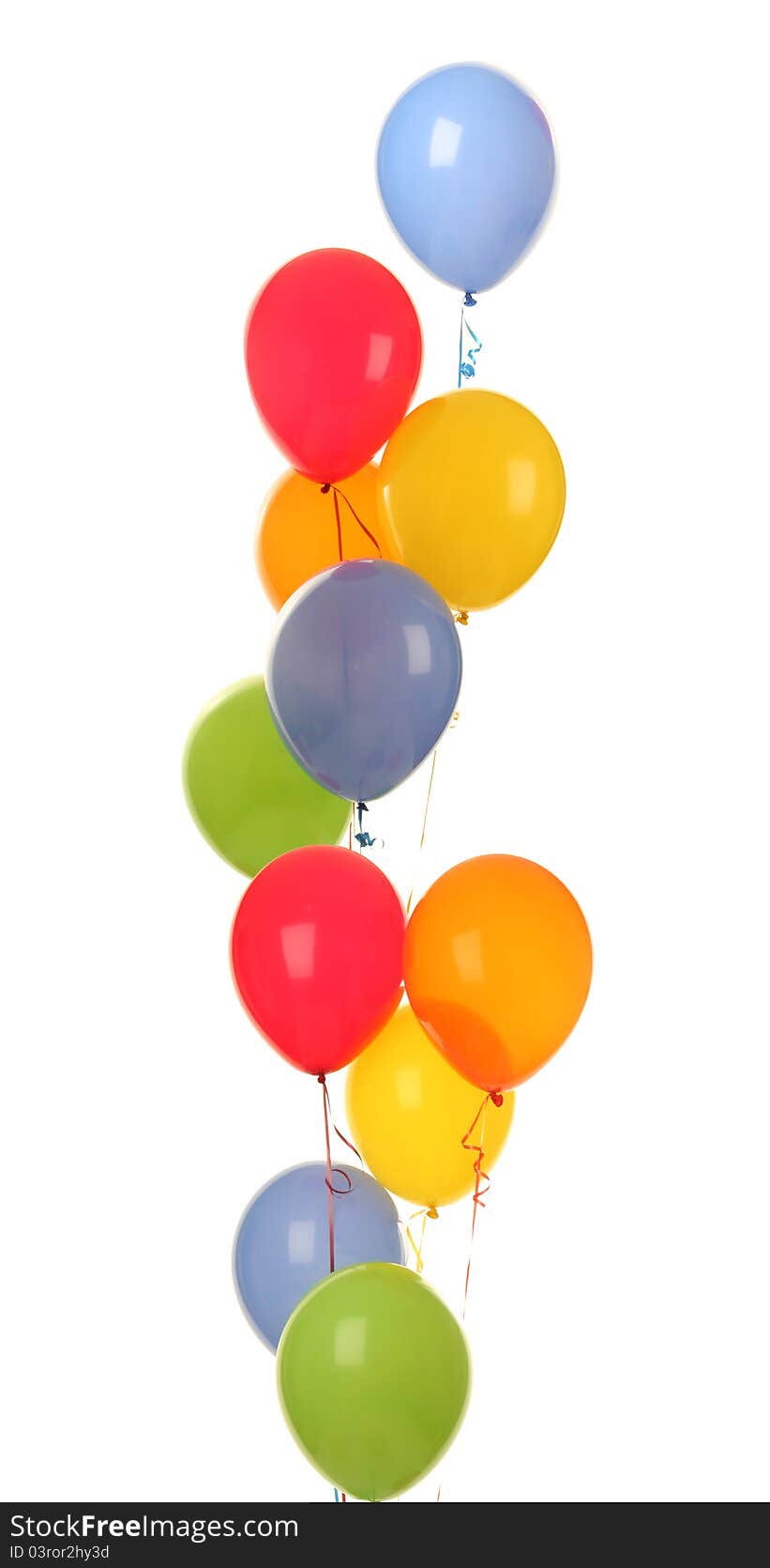 Colourful balloons on white background. Colourful balloons on white background