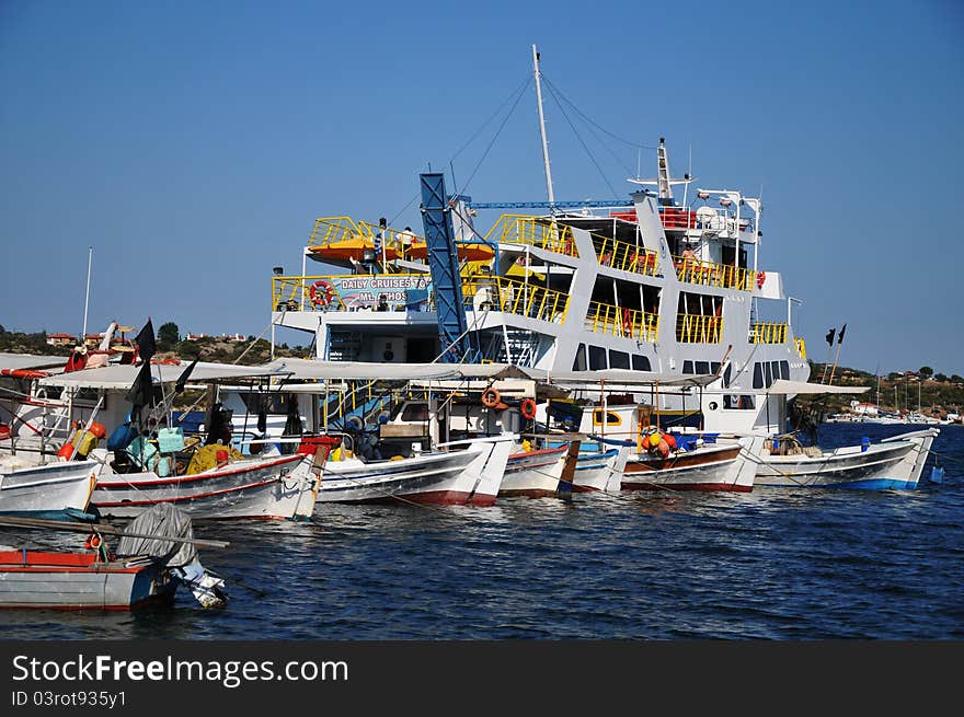 Fishing boats in the harbor