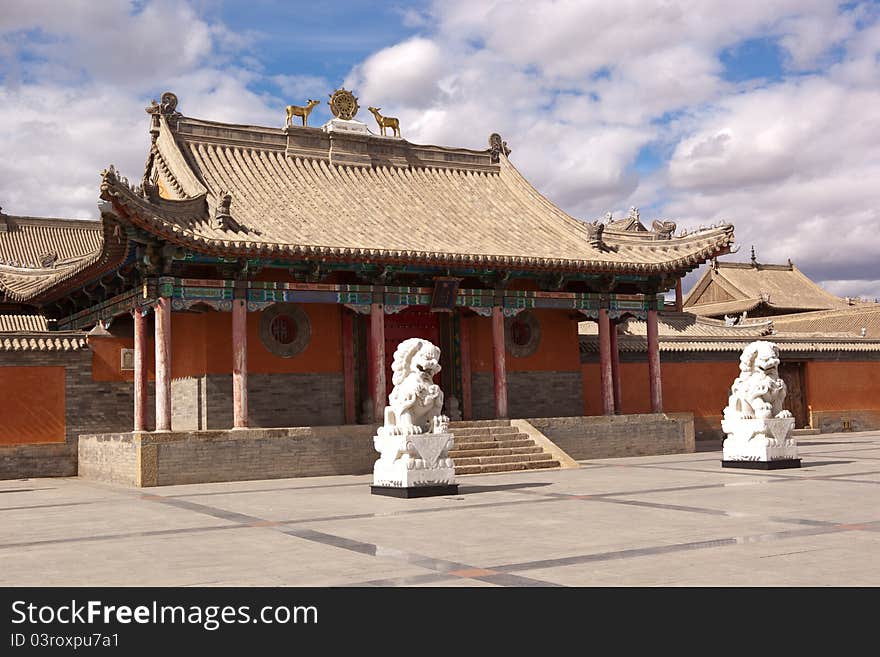 Beizi Temple, one of the largest lamaseries of Inner Mongolia