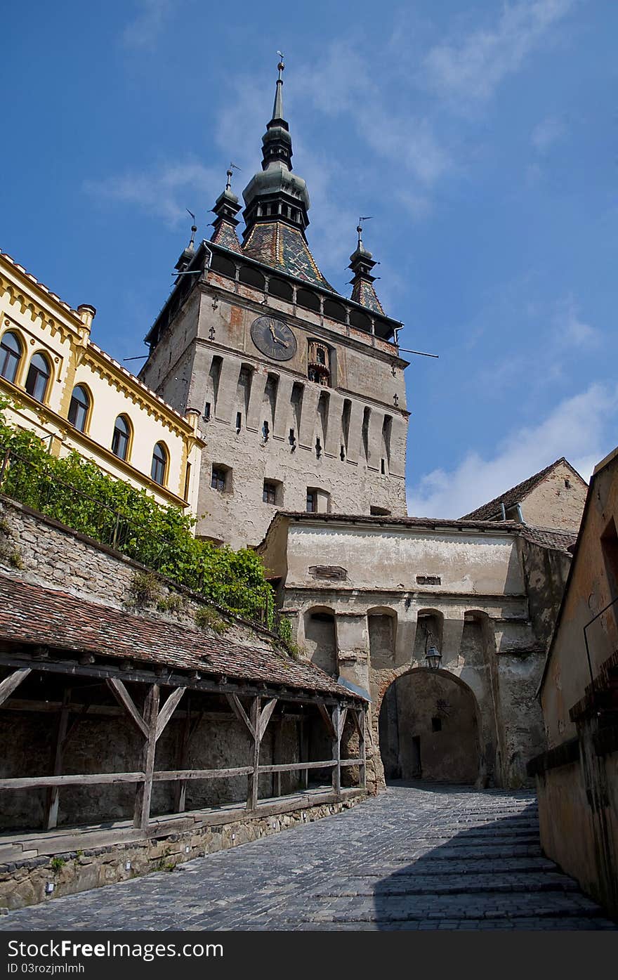 Clock tower in Sighisoara town