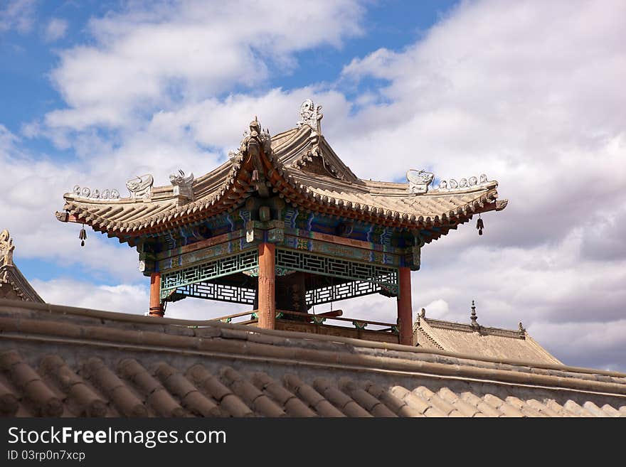 Beizi Temple, one of the largest lamaseries of Inner Mongolia