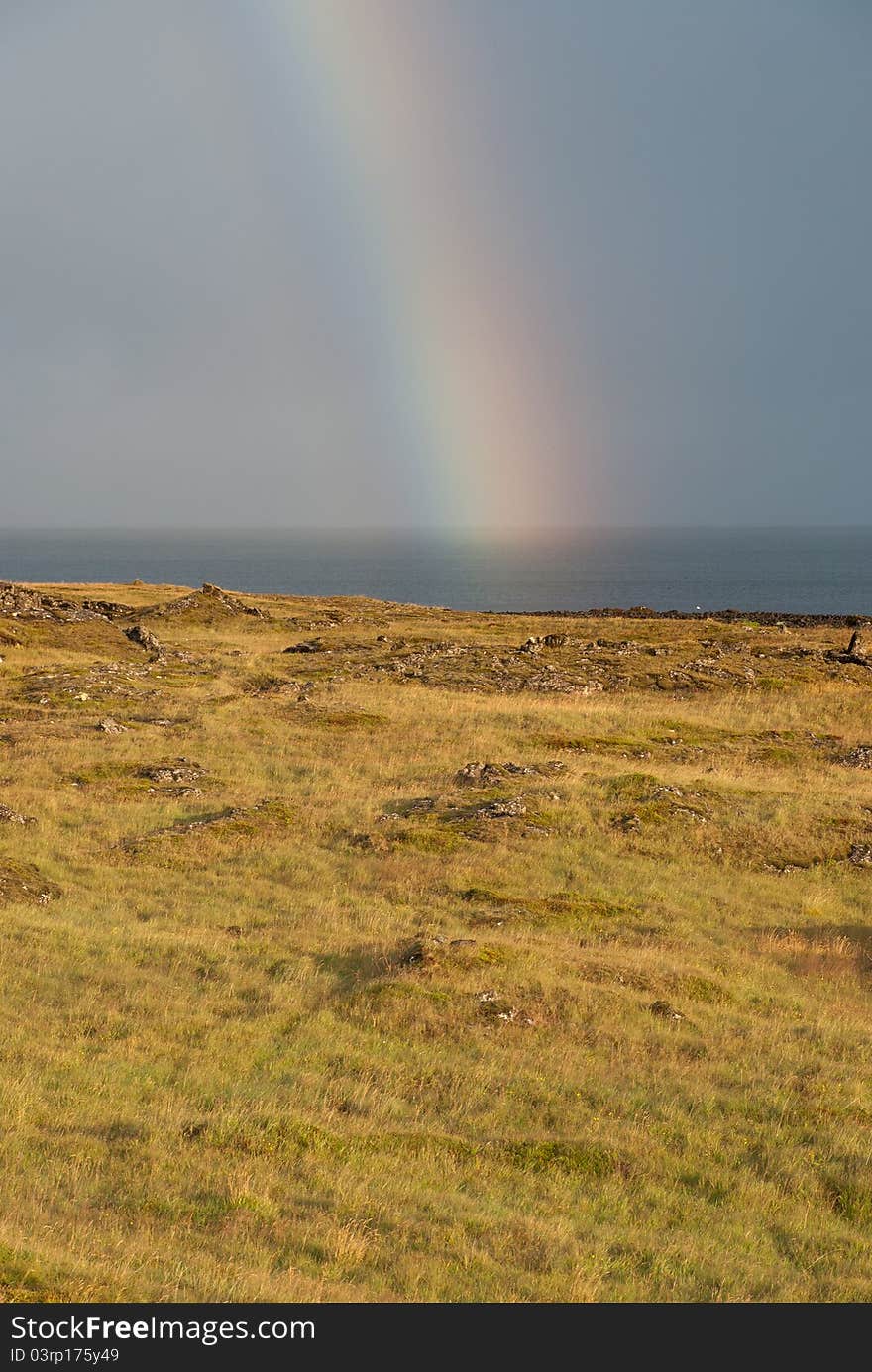 Double Rainbow in Reykjavik, Iceland