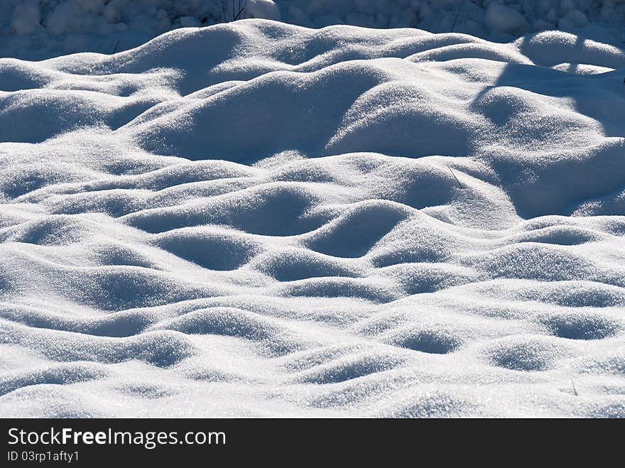 Dunes on the snow in Italy