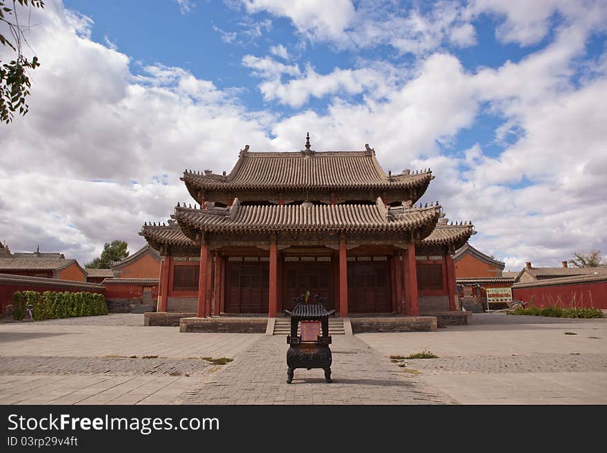 Beizi Temple, one of the largest lamaseries of Inner Mongolia