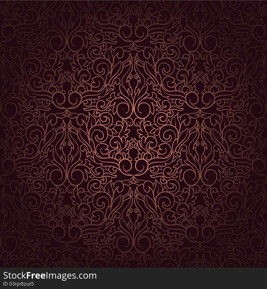 Seamless damask pattern in retro style. Seamless damask pattern in retro style