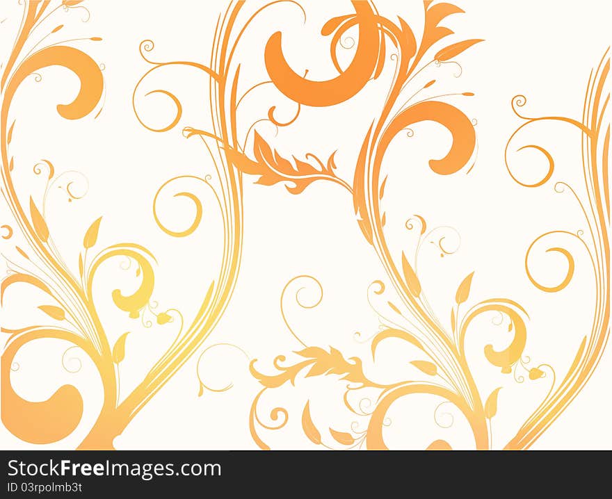 Seamless floral background pattern yellow