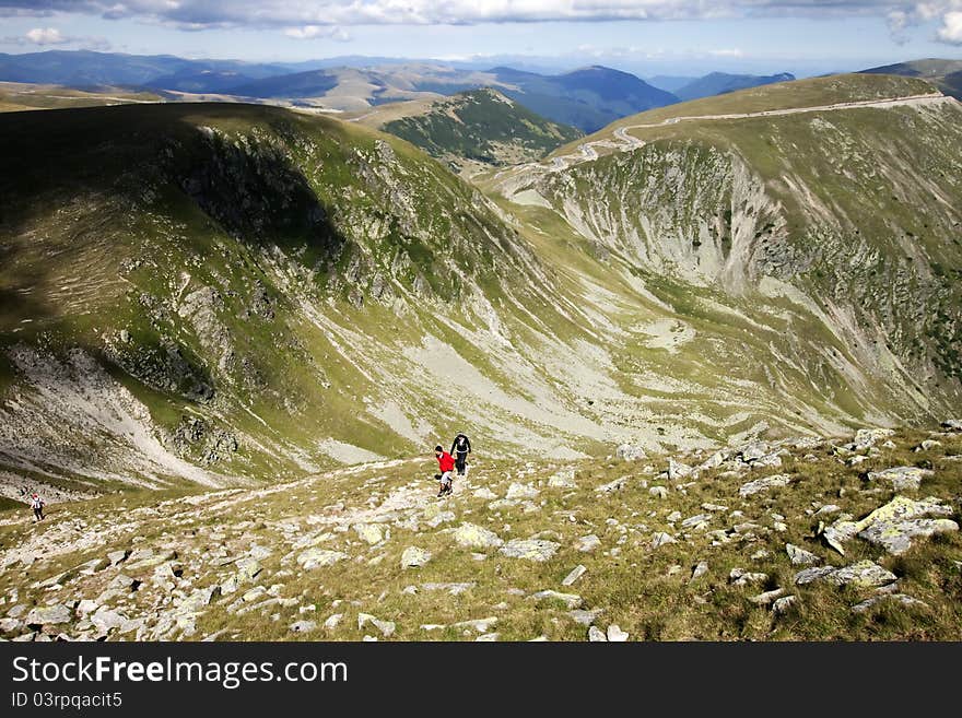 Mountain landscape in Parang Mountains