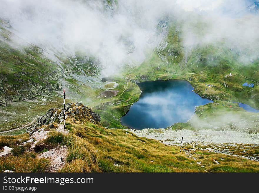 Landscape from Capra Lake in Romania