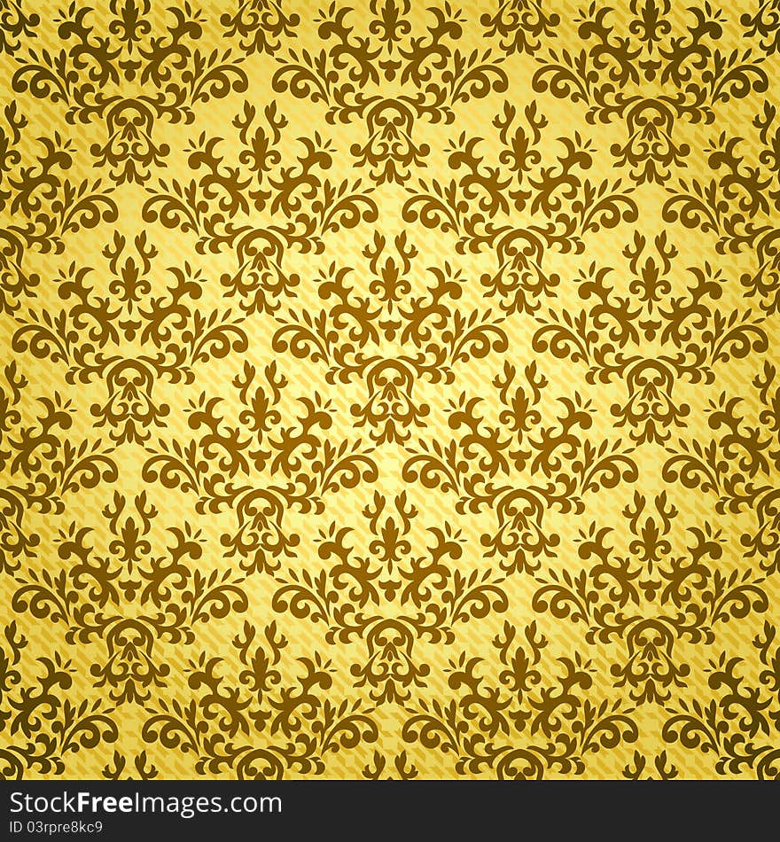 Seamless damask pattern in retro style. Seamless damask pattern in retro style