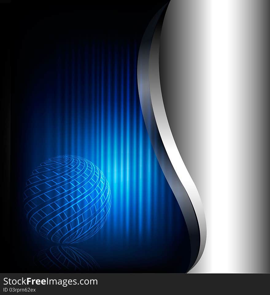 Blue business background. Vector illustration