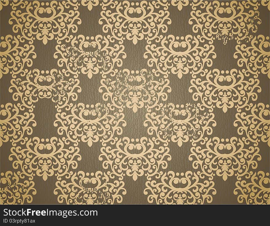 Seamless damask pattern in retro style. Seamless damask pattern in retro style