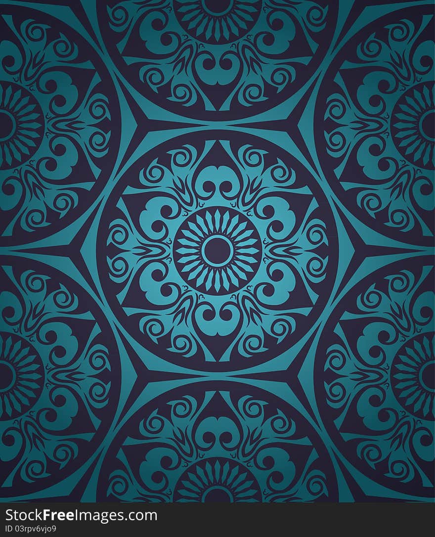 Seamless pattern in retro style