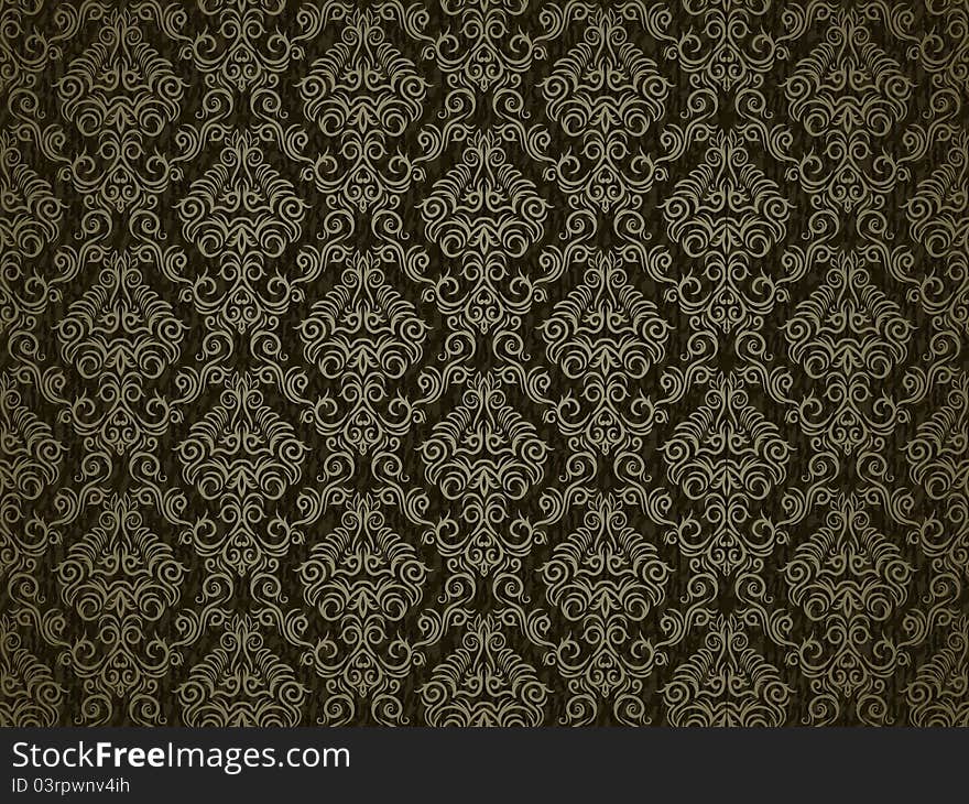 Seamless damask pattern in retro style. Seamless damask pattern in retro style