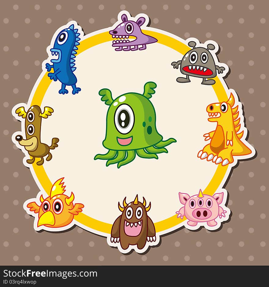 Cartoon Monster Card